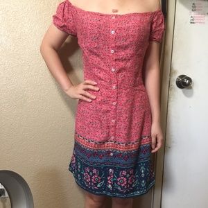Hollister boho off shoulder dress